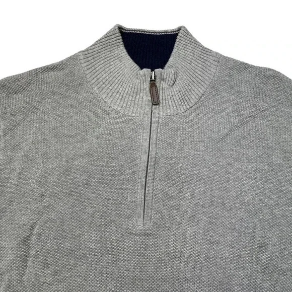 Club Room Soft Grey Heather Cotton Mens Sweater Size Small - Picture 3 of 10
